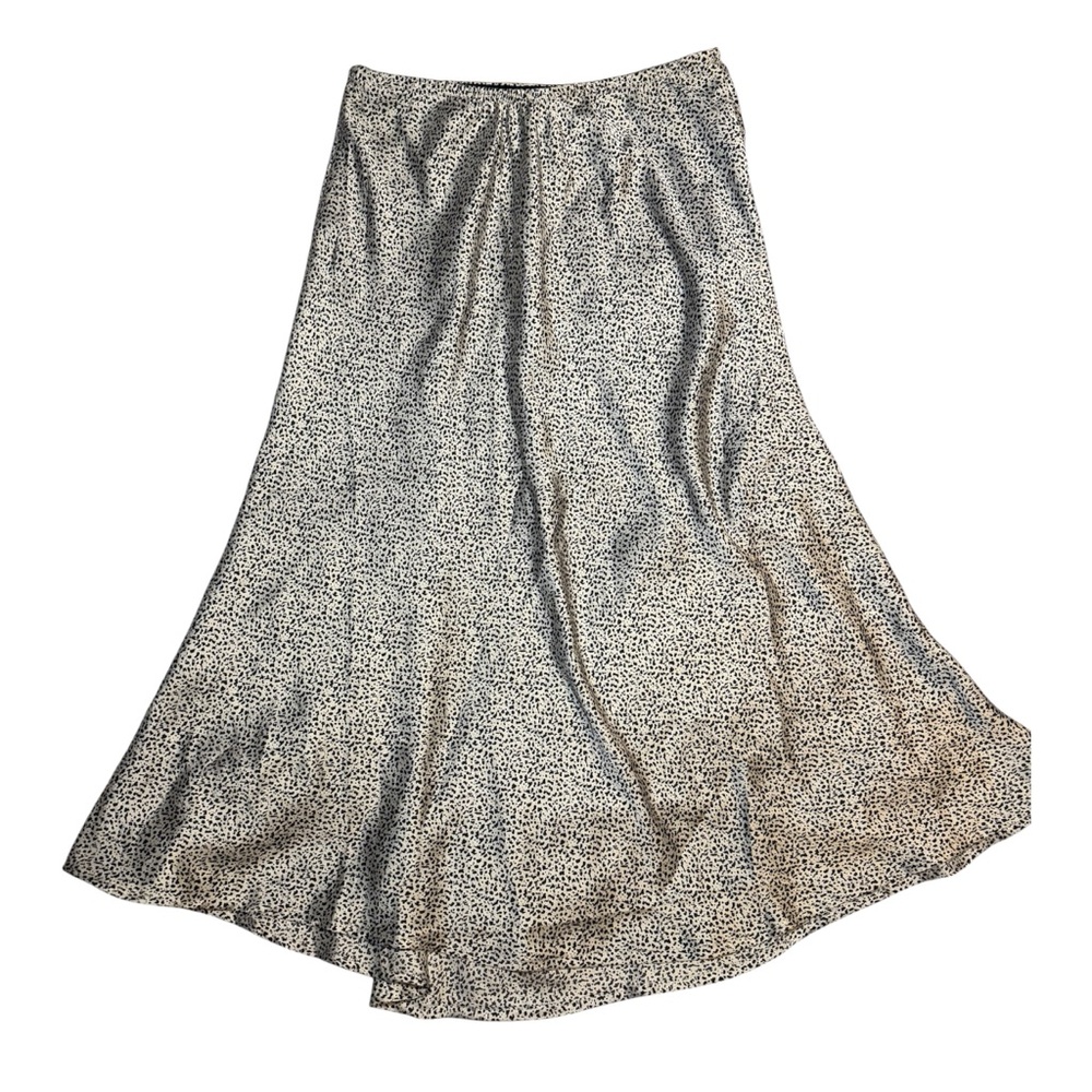 Sienna Sky Cheetah Print Satin Maxi Skirt Tan Black Small